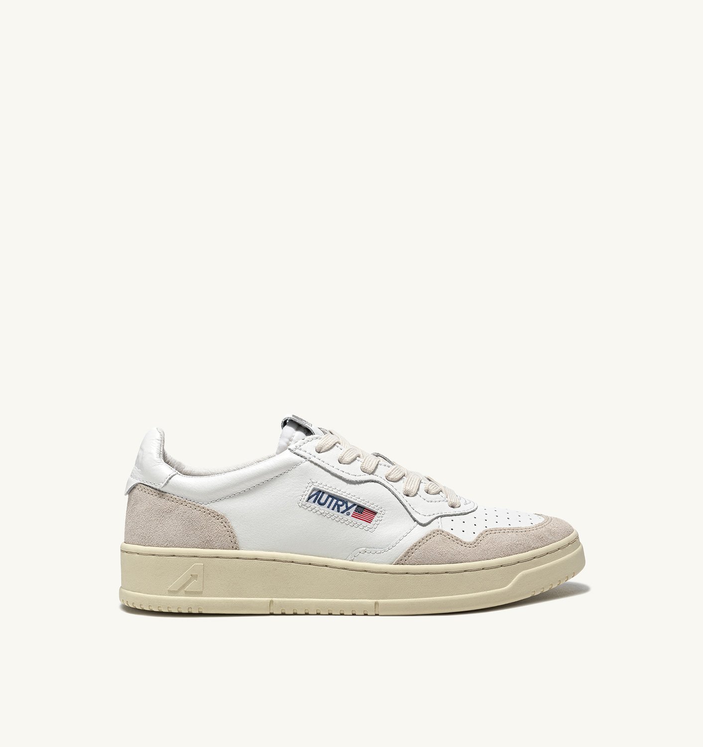 Sneakers Autry Donna in Pelle e Camoscio con Spoiler Bianco art. AULW LS33 - immagine 1