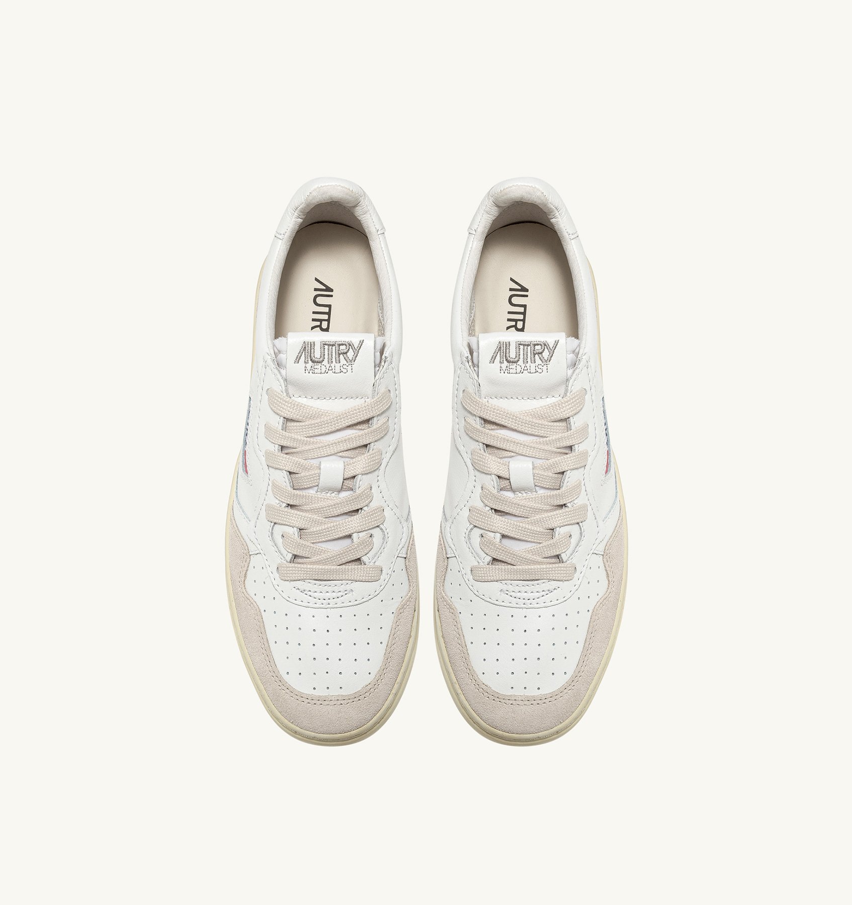 Sneakers Autry Donna in Pelle e Camoscio con Spoiler Bianco art. AULW LS33 - immagine 5