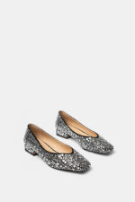 Ballerina Twentyfourhaitch In Velluto Nero Con Pattern Specchietti art. Syrma Nero - immagine 3