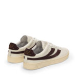 Sneakers Superga Uomo in Pelle Bianca e Camoscio Verde art. 4833 Lendl White Avorio Leef Green - immagine 3