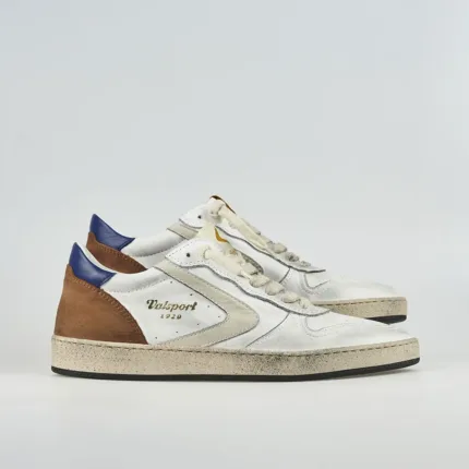 Sneakers Valsport in Pelle Bianca e Camoscio Cuoio Art Davis Heritage Dust