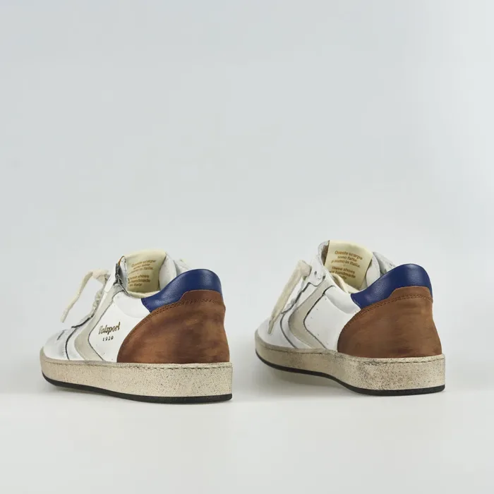 Sneakers Valsport in Pelle Bianca e Camoscio Cuoio Art Davis Heritage Dust, foto 2 di 3