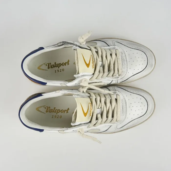 Sneakers Valsport in Pelle Bianca e Camoscio Cuoio Art Davis Heritage Dust, foto 3 di 3