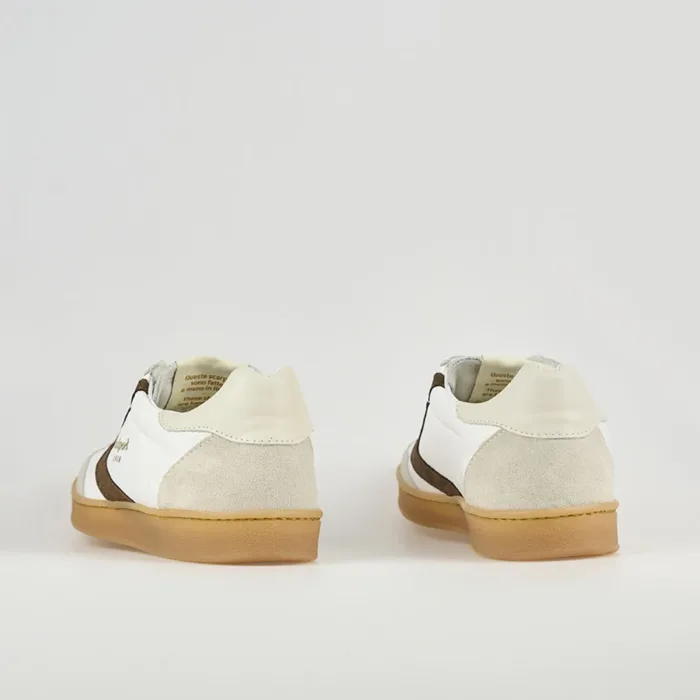 Sneakers Valsport in  Pelle Bianca e Camoscio Beige Art Olimpia Leather Suede Sigaro, foto 2 di 3