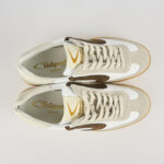 Sneakers Valsport in  Pelle Bianca e Camoscio Beige Art Olimpia Leather Suede Sigaro - immagine 3