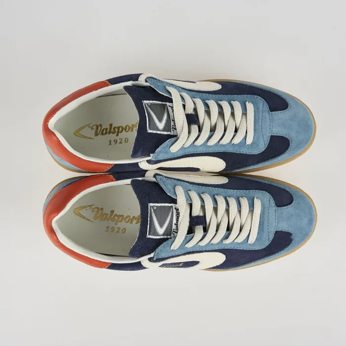 Sneakers Valsport in Camoscio Blu e Azzurro Art Olimpia Suede Niagara, foto 3 di 3