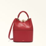 Borsa A Mano Piccola Furla In Pelle Rossa art. Furla Sfera S Bucket Bag WB01679 BX3169 4078S