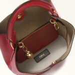 Borsa A Mano Piccola Furla In Pelle Rossa art. Furla Sfera S Bucket Bag WB01679 BX3169 4078S - immagine 4