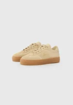 Sneakers Furla in Camoscio e Pelle Beige H 3,5 cm art. JI79ENJ - immagine 2