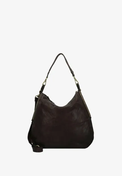 Borsa Campomaggi a spalla Luana Moro in Pelle di vacchetta tinto in capo con Borchie art. C041810ND X0007 C1501