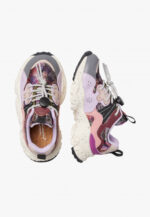 Sneakers Flower Mountain For Naturino Kids in Pelle Lilla e Nylon Floreale art. Yamano 3 Junior 1B11 - immagine 2