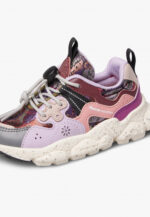 Sneakers Flower Mountain For Naturino Kids in Pelle Lilla e Nylon Floreale art. Yamano 3 Junior 1B11 - immagine 5