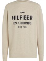 Maglione Girocollo Uomo in Cotone Beige Avorio Tommy Hilfiger art. MW0MW39533 HGF