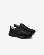 Sneakers Premiata Donna in Camoscio e Pelle Nera, Fondo Strass art. Mased 7094 - immagine 4