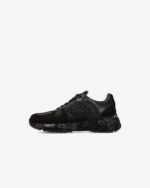Sneakers Premiata Donna in Camoscio e Pelle Nera, Fondo Strass art. Mased 7094 - immagine 3