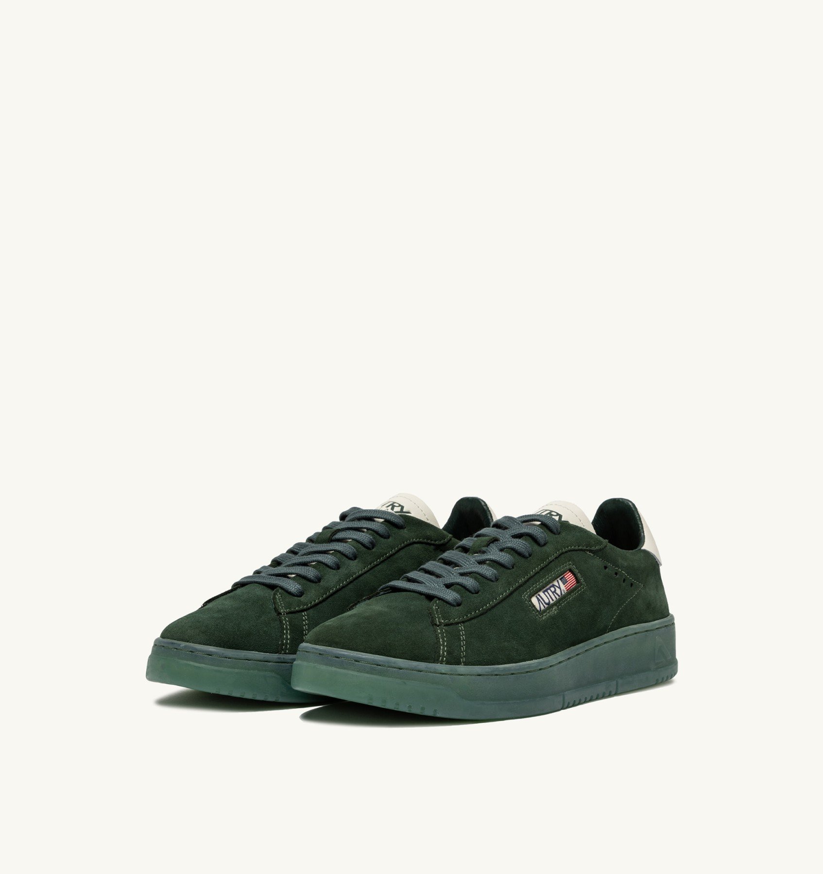 Sneakers Autry Uomo in Camoscio Verde e Suola in Tinta art. ADLM UE12 - immagine 3