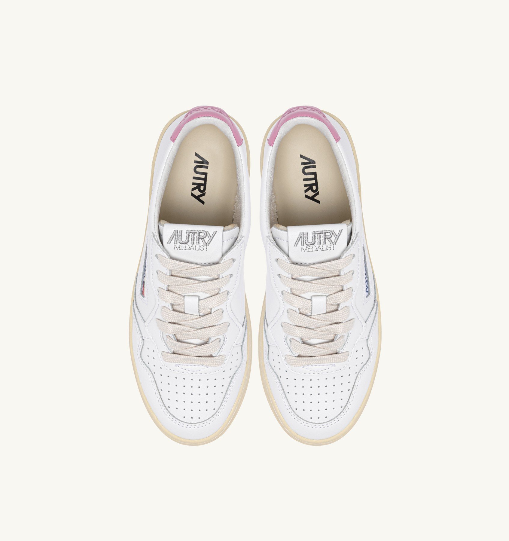 Sneakers Autry Donna in Pelle con Spoiler Rosa art. AULW LL88 - immagine 5
