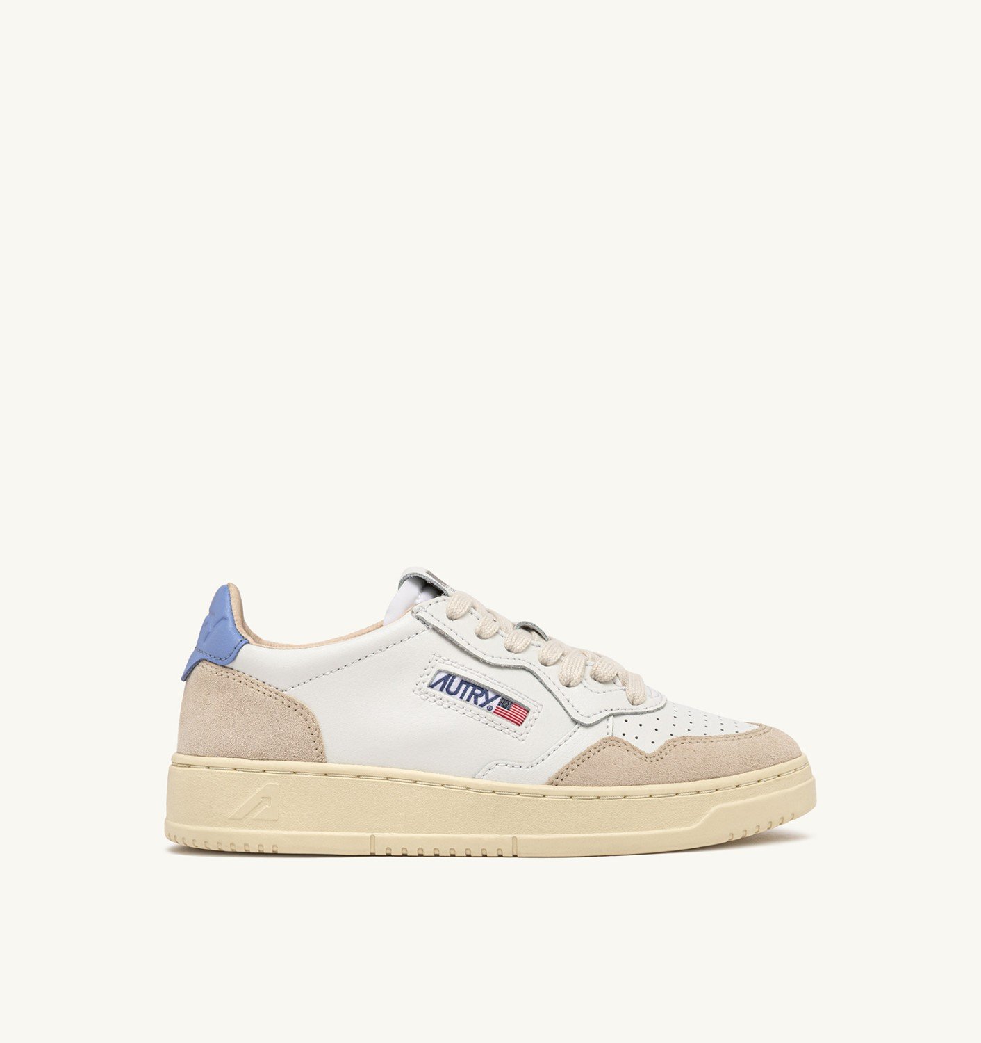 Sneakers Autry Donna in Pelle e Camoscio con Spoiler Azzurro art. AULW LS04 - immagine 1