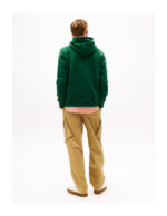 Felpa Con Cappuccio Uomo In Pile Tommy Hilfiger Verde art. MW0MW39997 L6K - immagine 3