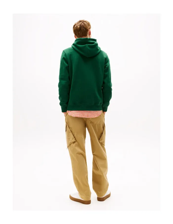 Felpa Con Cappuccio Uomo In Pile Tommy Hilfiger Verde art. MW0MW39997 L6K, foto 3 di 4