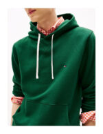 Felpa Con Cappuccio Uomo In Pile Tommy Hilfiger Verde art. MW0MW39997 L6K - immagine 4