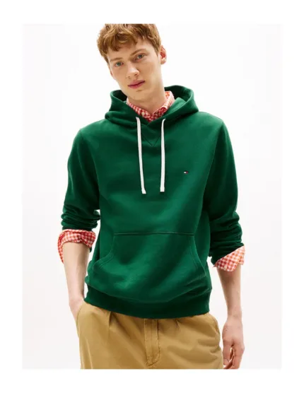 Felpa Con Cappuccio Uomo In Pile Tommy Hilfiger Verde art. MW0MW39997 L6K