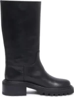 Biker Via Roma 15 in Pelle Nera con V Dorata art. 3997 Tacco H 5cm - immagine 3