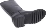 Biker Via Roma 15 in Pelle Nera con V Dorata art. 3997 Tacco H 5cm - immagine 4