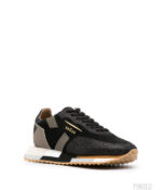 Sneakers Ghoud Donna Star_M Low In Camoscio Nero e Dettagli Glitter art. SMLW SG50 - immagine 2