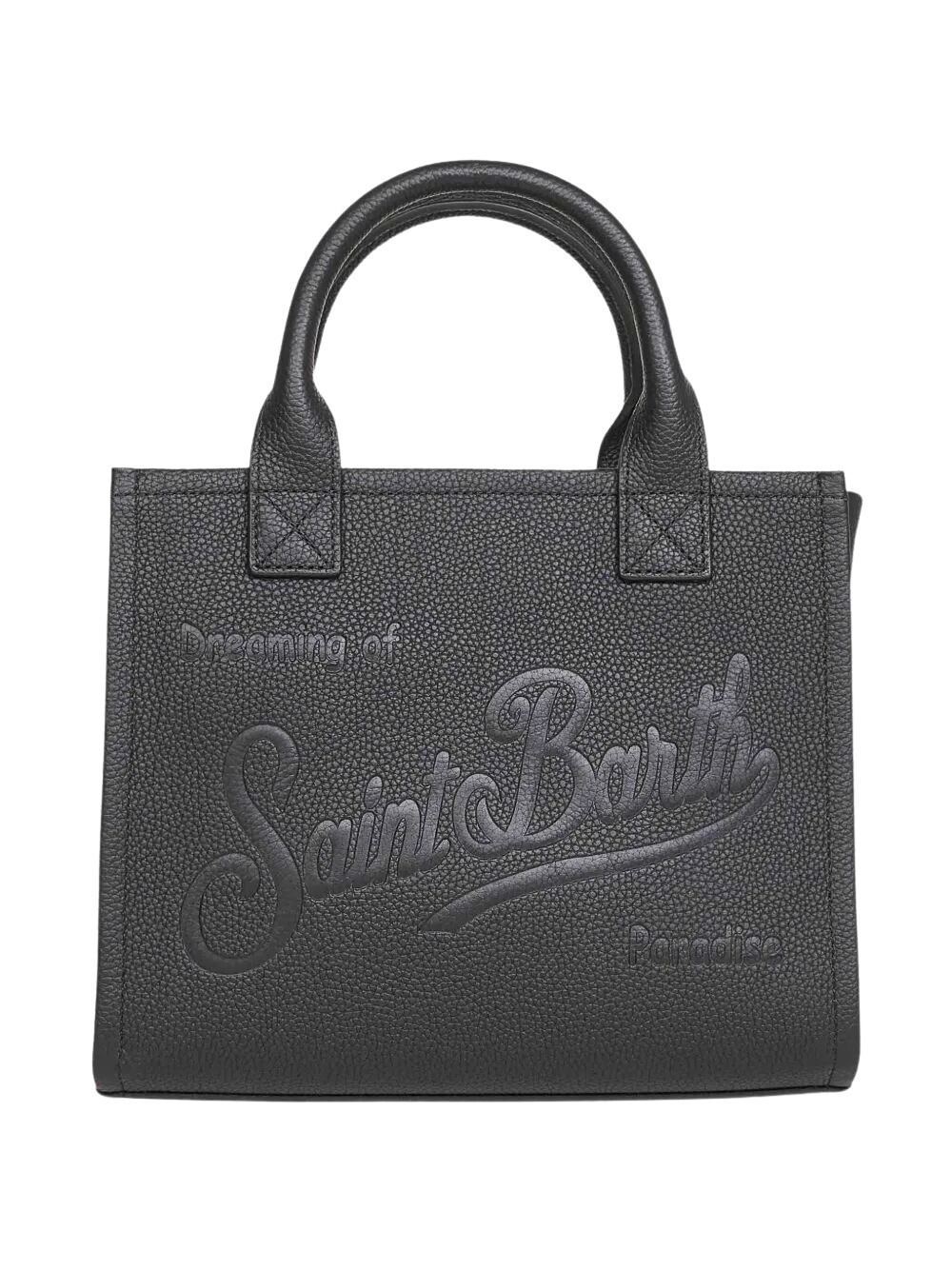 10112025_410 Borsa a Mano Media Mc2 Saint Barth Nera art. Vanity Bag Midi Grain Leather Sb 00 - immagine 1