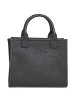 Borsa a Mano Media Mc2 Saint Barth Nera art. Vanity Bag Midi Grain Leather Sb 00 - immagine 3
