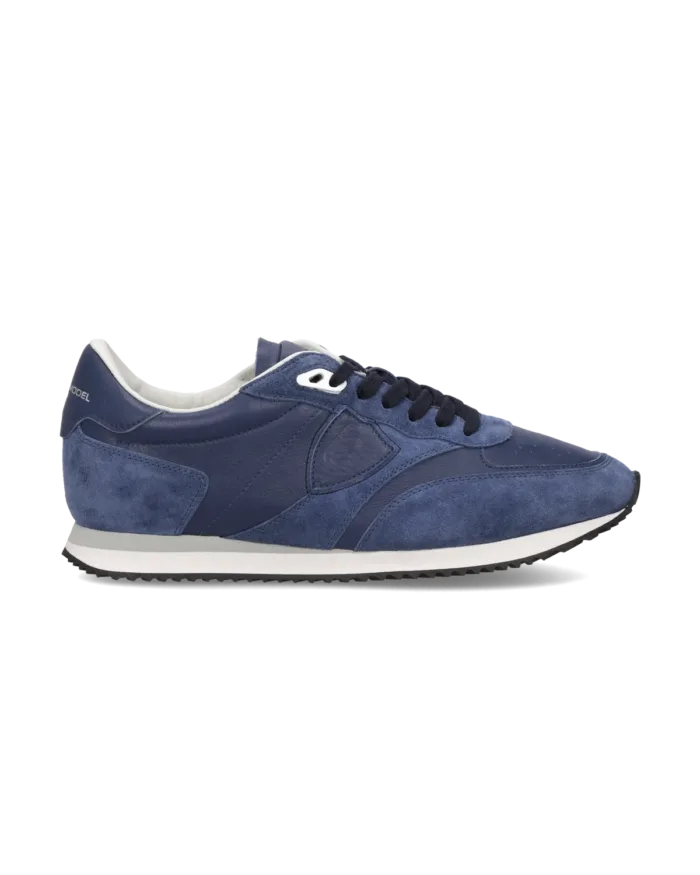 Sneakers Uomo Philippe Model Blville In Camoscio e Pelle Blu art. BVLU VD06, foto 1 di 5