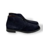 Polacchetto Uomo Soldini In Camoscio Blu Fondo Lattice Ultralight Art. 20973 Velour Bleu