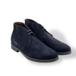Polacchetto Uomo Soldini In Camoscio Blu Fondo Lattice Ultralight Art. 20973 Velour Bleu - immagine 2