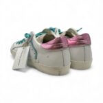 Sneakers Donna Philippe Model Paris Prsx In Pelle Bianca Spoiler Oro Rosa e Linguetta in Camoscio art. PRLD VM05 - immagine 4