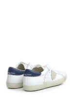 Sneakers Uomo Paris Prsx Philippe Model in Pelle Martellata Avorio con Back Blu art. PRLU VZ03 - immagine 2