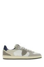 Sneakers Uomo Philippe Model PGAL In Pelle Bianca e Camoscio Grigio Back Blu art. PGLU VD02