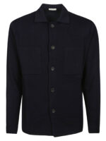 Overshirt con Bottoni in Lana Extrafine Merino Filippo De Laurentiis Blu Navy art. FJMLT WM14M 890