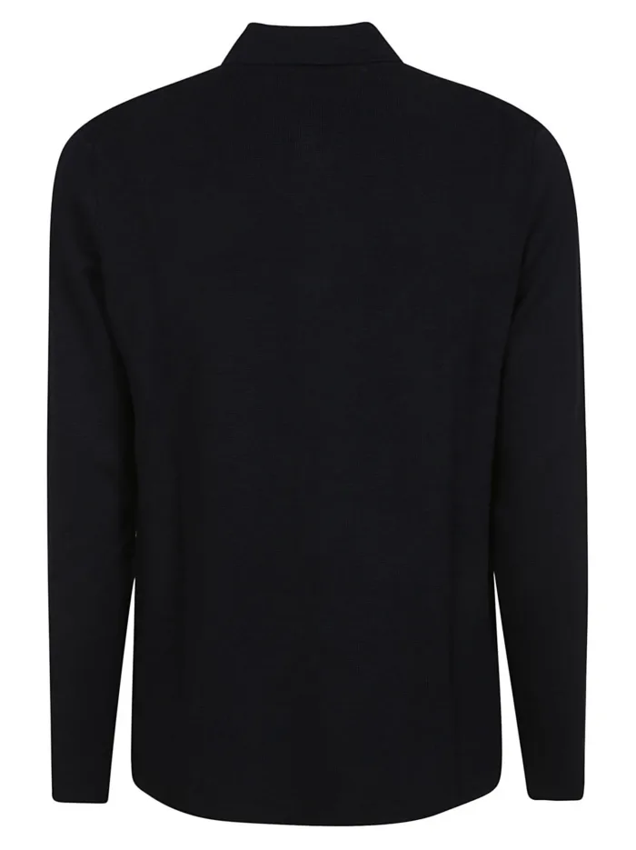 Overshirt con Bottoni in Lana Extrafine Merino Filippo De Laurentiis Blu Navy art. FJMLT WM14M 890, foto 2 di 2