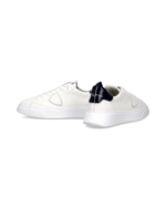 Sneakers Uomo Philippe Model Temple in Pelle Bianca e Spoiler Blu Lucido art. BTLU V018 - immagine 4