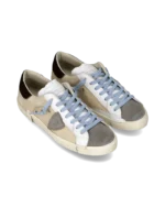 Sneakers Uomo Philippe Model  Paris Prsx in Tela Beige,Spoiler Marrone e Linguetta in Camoscio art. PRLU DX02 - immagine 2