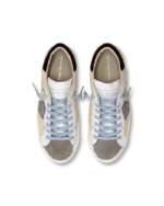 Sneakers Uomo Philippe Model  Paris Prsx in Tela Beige,Spoiler Marrone e Linguetta in Camoscio art. PRLU DX02 - immagine 3