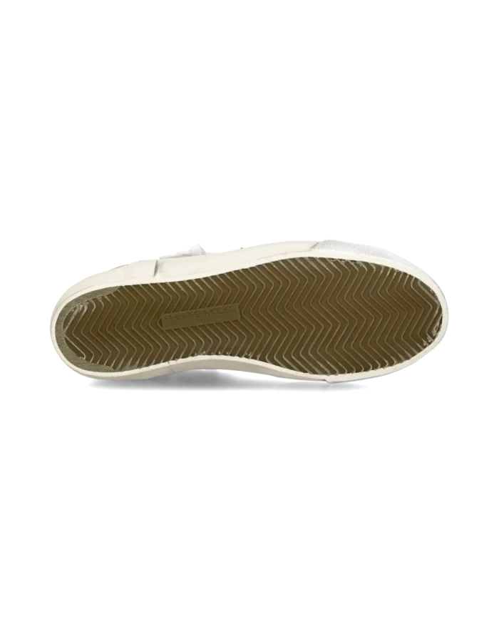 Sneakers Uomo Philippe Model  Paris Prsx in Pelle Beige e Spoiler Rosso art. PRLU VPP2, foto 5 di 6