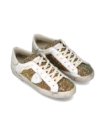 Sneakers Donna Paris Prsx Philippe Model in Pelle Bianca e Dettagli Glitter art. PRLD GA05 - immagine 2