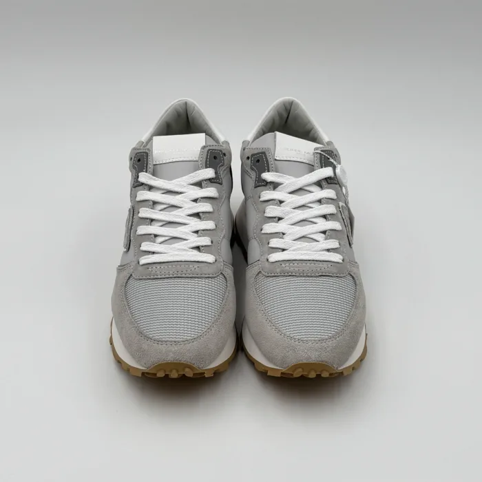 Sneakers Uomo Philippe Model Tropez Haute In Camoscio e Nylon Grigio art. TKLU W036, foto 3 di 5
