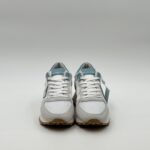 Sneakers Uomo Philippe Model Tropez Haute Camoscio Avorio e Dettagli Celesti art. TKLU W037 - immagine 3