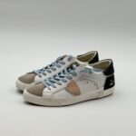 Sneakers Uomo Paris Prsx Philippe Model in Pelle Traforata Bianca con Back Nero e Linguetta in Camoscio art. PRLU VPP1 - immagine 2