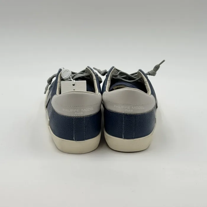 Sneakers Uomo Paris Prsx Philippe Model in Pelle Martellata Blu con Back Avorio art. PRLU VZ04, foto 5 di 5