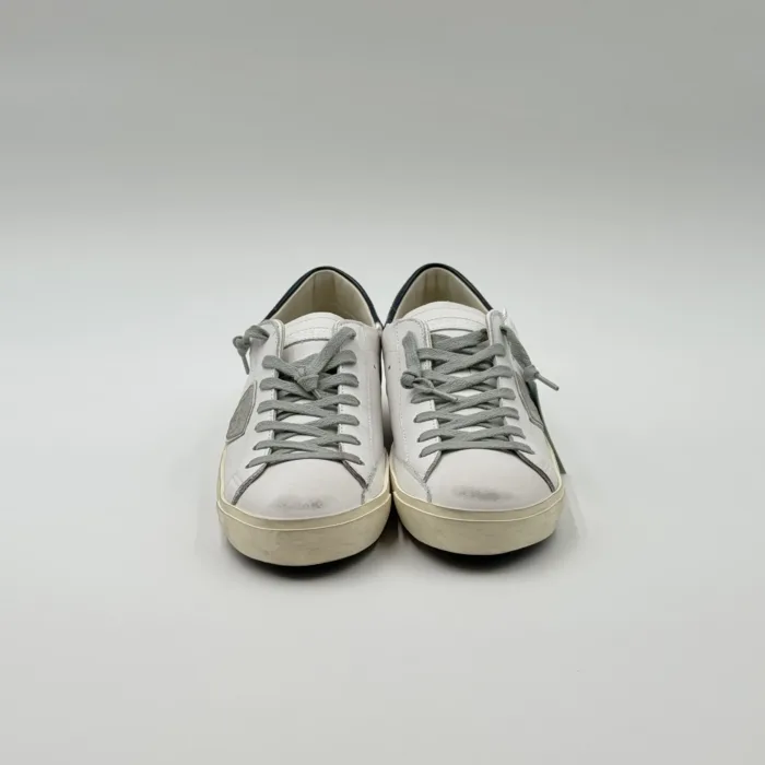 Sneakers Uomo Philippe Model Paris Prsx in Pelle Bianca e Spoiler Blu Lucido art. PRLU V032, foto 3 di 5