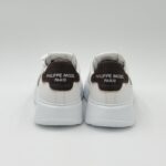Sneakers Uomo Philippe Model Temple in Pelle Bianca,Spoiler Nabuck Marrone art. BTLU VU01 - immagine 5